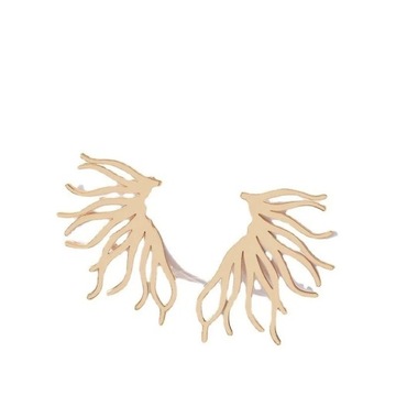 KOLCZYKI ZŁOTE STAL CHIRURGICZNA JĘZYKI OGNIA