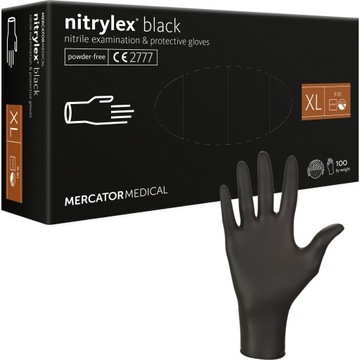 Rękawice nitrylowe nitrylex black XL 100 szt