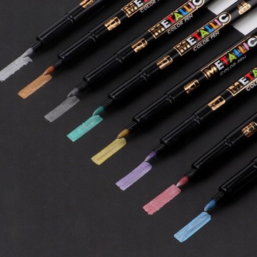 Złoto Srebro Premium Metallic Markers Pen - 8 kolo