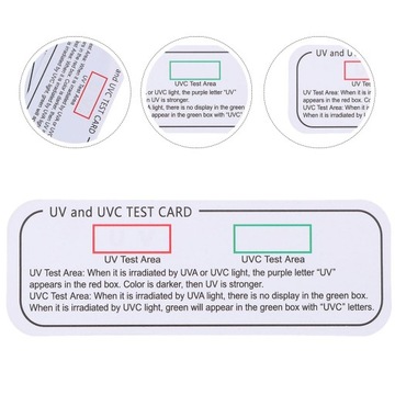 6шт. Легкие тестовые карты. Портативные тестовые карты UVA UVC.