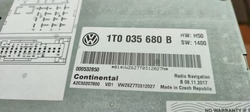 Радионавигация оригинал Vw Rns 510 Passat Tiguan Golf Touran Ideal 1T0035680B