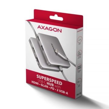 Многопортовый концентратор 2x USB-A HDMI 4K Glan USB 3.2 PD 100W Cable USB-C Кабель