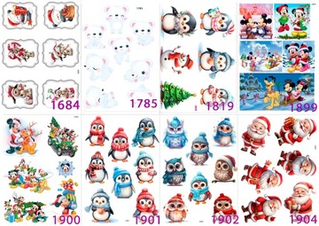 РОЖДЕСТВЕНСКИЕ НАКЛЕЙКИ на подарки День Святого Николая для детей РОЖДЕСТВЕНСКИЕ выкройки