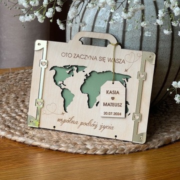 свадебная открытка ЧЕМОДАН на деньги свадебный подарок