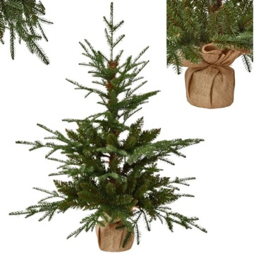 SZTUCZNA CHOINKA Z PODSTAWĄ NATURALNY WYGLĄD 90 CM