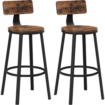 HOKERY BAROWE ZESTAW 2 SZT LOFT RUSTYKALNE VINTAGE