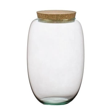 Szklane terrarium W-599B+korek H:22m D:15cm