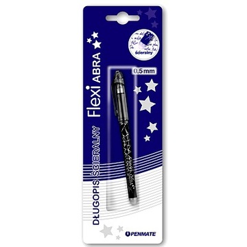 DŁUGOPIS ŚCIERALNY FLEXI ABRA CZARNY PENMATE NA BLISTRZE