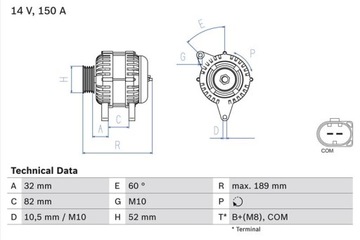 ALTERNÁTOR BOSCH 0 986 048 090