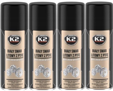 K2 BIAŁY SMAR LITOWY Z TEFLONEM PTFE SPRAY 400ml