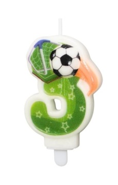 Футбольна свічка на день народження цифра 3 трійка три gol вечірка