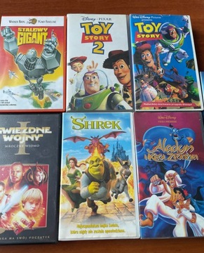 Видеокассеты «История игрушек Шрек Аладдин» Disney Disney VHS