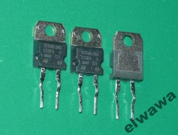 Dioda STTH8L06D 600V 8A 75ns TO220 ST cena -10szt.