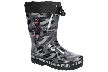 AMERICAN CLUB KAL21 WODOODPORNE KALOSZE GUMOWCE DZIECIĘCE BK/DOG 32