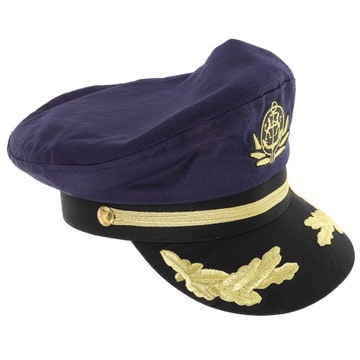 CZAPKA MARYNARZA DOROSŁA CZAPKA KAPITAN DLA KOBIET TKANINA COSPLAY