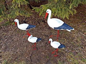 Декоративная садовая фигурка - 4 STORK FAMILY