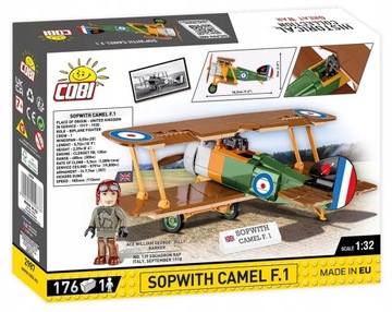 COBI 2987 БЛОКИ SOPWITH CAMEL F.1 САМОЛЕТ ВТОРОЙ МИРОВОЙ ВОЙНЫ