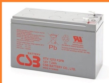 AKUMULATOR CSB 12V 7,2AH CSB XTV 1272WF2 zasilanie