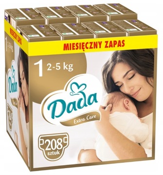 Pieluszki Dada 1 Extra Care 2-5 kg 208 szt.