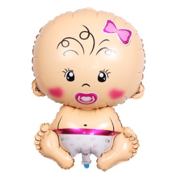 BALON FOLIOWY BOBAS DZIECKO DZIEWCZYNKA GIRL BABY SHOWER BALONY RÓŻOWE
