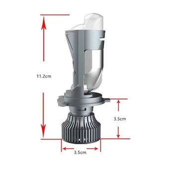 Линзы для светодиодных проекторов Bi-LED 6000K Mini H4 Dual