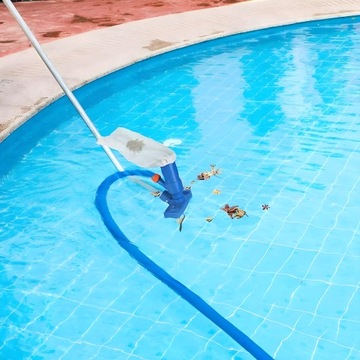 Odkurzacz DO BASENU zestaw do czyszczenia basenowy dna oczka wodnego siatka