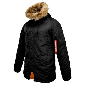 Kurtka z kapturem Alpha Industries N3B VF 59 103141 03 Czarna XL