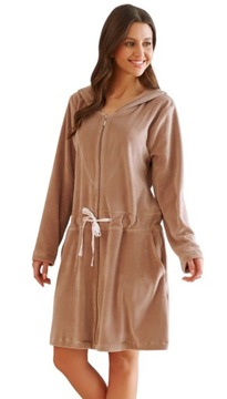 Женский БАННЫЙ ХАЛАТ Толстовка Doctor Nap 1008 XXL / 44 Бежевый