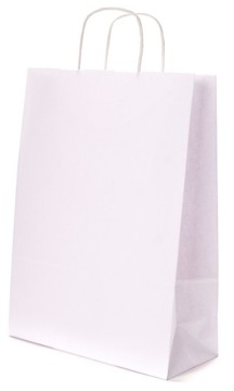 TORBA PAPIEROWA 24x10x32cm białe a4 TOREBKI na zakupy na prezenty 200 sztuk