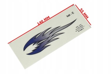 NAKLEJKA PŁOMIENIE NIEBIESKI KAT. E