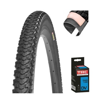 Opona rowerowa 28 WKŁADKA ANTYPRZEBICIOWA 700x38 40-622 i dętka DV40 ZESTAW
