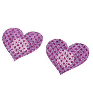 Nakładki na sutki w kształcie serca fioletowe