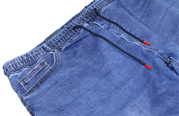 5XL BIG MEN DUŻE MIĘKKIE JOGGERY JEANS LATO TOMMY