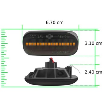 2X SMĚROVKA SMĚROVKY LED ČERNÁ BARVA