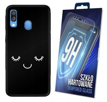 ETUI + SZKŁO do SAMSUNG GALAXY A40 CASE TOP WZORY