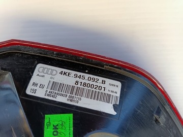 AUDI E-TRON 4KE SVĚTLO PRAVÝ ZADNÍ LED EVROPA 4KE945092B