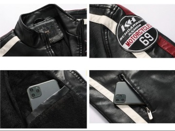 ВИНТАЖНАЯ КОЖАНАЯ КУРТКА 2XL С НАШИВКАМИ MOTOR ROCK