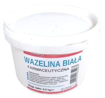 Wazelina biała kosmetyczna farmaceutyczna 0,5kg