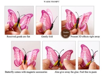 Наклейка на стенах 3D бабочки -бабочки украшения