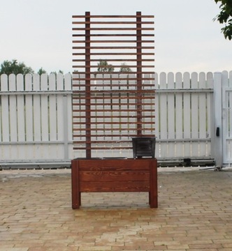 МАЛЕНЬКИЙ деревянный цветочный горшок с решеткой + бесплатные вставки из ПВХ