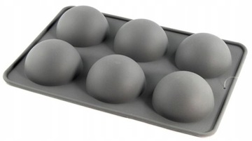 FORMA SILIKONOWA DO PIECZENIA KULA KULE MONOPORCJE PÓŁKULE DUŻE 6 SZT