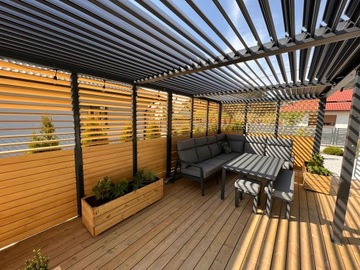 Раздвижные жалюзи для террасы Белый Балкон 109см 24Ч