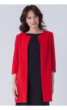 ТОРЖЕСТВЕННОЕ ПАЛЬТО ДЛИННАЯ ПРЯМАЯ КРАСНАЯ 40