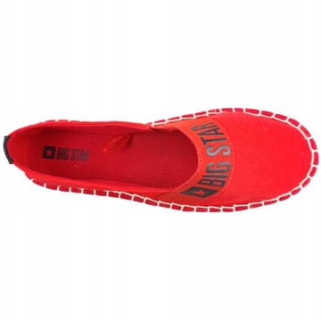 Espadryle damskie Big Star czerwone HH274476 37