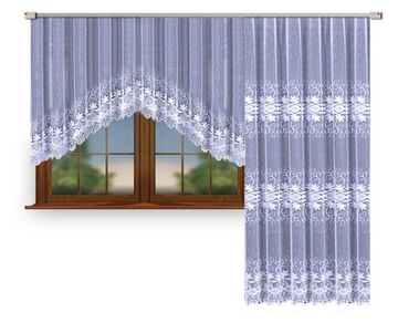 FIRANKA GOTOWA ŻAKARD KPL.ŁUK 250X200+120X250WYBÓR