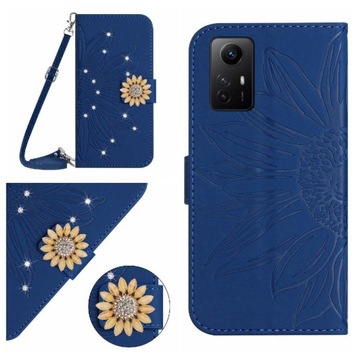 Etui dla Xiaomi Redmi Note 12S Telefon etui Słonecznik Portfel skórzany Z
