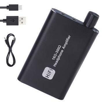 WZMACNIACZ SŁUCHAWKOWY HIFI PRZENOŚNY USB 40MW IMPEDANCJA 16-300 AUX 3,5 MM