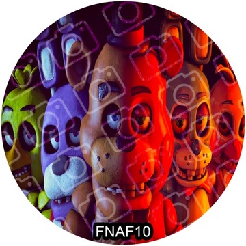 FNAF Торт Вафельное украшение на день рождения Вафельный принт круглый 20см