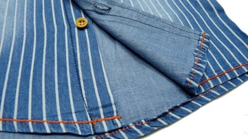 ВИНТАЖНАЯ джинсовая РУБАШКА размер 10 прибл. - 134/140 см КРАСНАЯ.