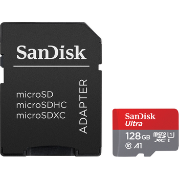 Karta microSDXC SanDisk 128GB Ultra 140MB/s C10 A1 UHS-I + Adapter